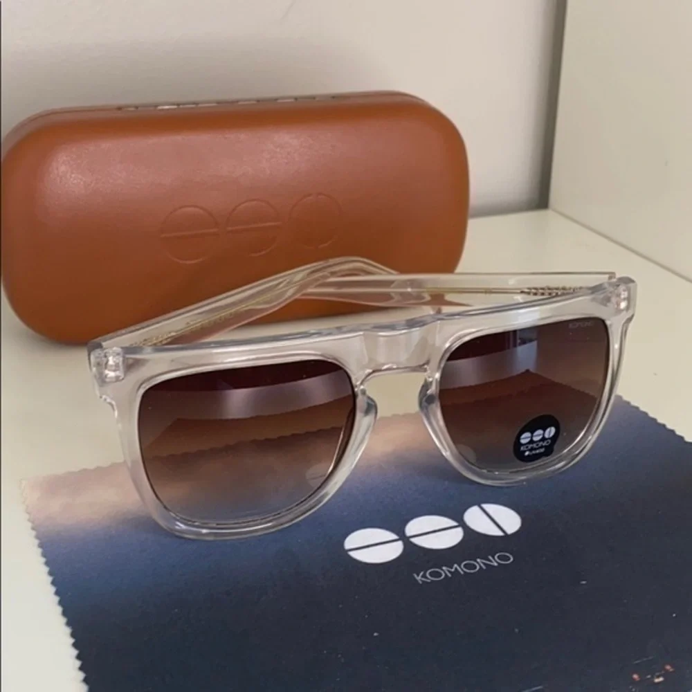 Komono Sunglasses NEW The Bennet Clear square - Picture 5 of 16